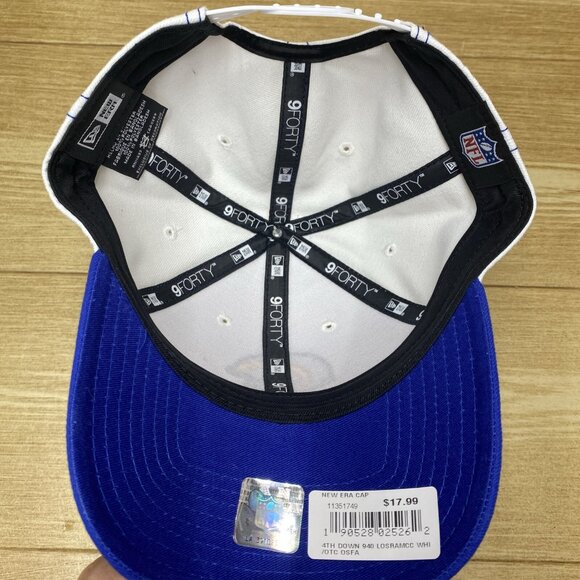 VTG Logo Los Angeles Rams Snap Back New Era 9Forty 2 Tone NFL Cap Adjustable Hat - Picture 13 of 14
